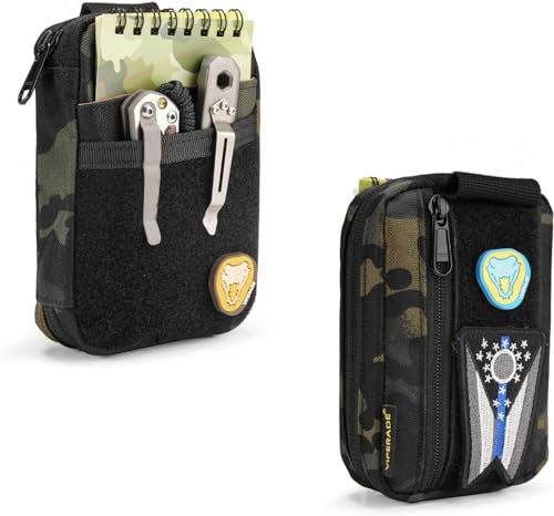 VIPERADE VE26 EDC Pouch Klein EDC Werkzeugtasche mit 8 Taschen und 3 elastischen Fächern Klein EDC Organizer Tasche für Multitool Pocket Organizer EDC Tasche Tools Organizer mit Klettfläche-Black Camo