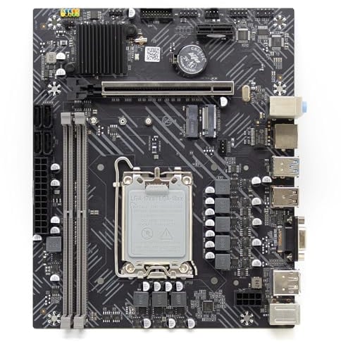 Simpletek - Micro Motherboard - ATX LGA 1700 H610 DDR4 M2 SATA PCIe NVMe Compatible with 12th Gen 13th Gen Processors | WiFi Slot HDMI DisplayPort Serial RS232