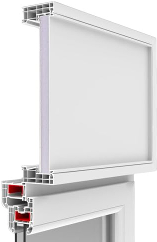 ZCM CASSONETTI-Cassonetto in PVC Multicamera, Coibentato per Tapparelle Avvolgibili, Pannello Sandwich in XPS, Ermetico, Incluse 6 Turboviti e Un Passacinghia in PVC, Colore Bianco Massa, 40x160cm