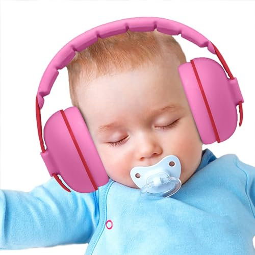 LQYACY Autismus-Kopfhörer mit Geräuschunterdrückung, SNR27dB, geeignet für Kinder von 0–36 Monaten auf Musik, Party, Feuerwerk, rose, One size