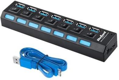 Rebel HUB USB 3.0 7-Port 5Gb/s Plug&Play KOM0941