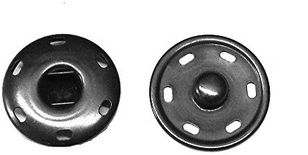5 Druckknöpfe zum Annähen Metall schwarz 30 mm