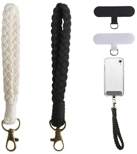 talNite Boho Phone Wrist Strap - Handmade Macrame Lanyard with 2 Phone Tether Tabs - Anti-Theft Mobile Lanyard for Most Smartphones - Stylish and Durable for Women and Men (2)