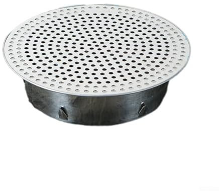 Bodenablauf aus Edelstahl für Badezimmer, effiziente Entwässerungslösung mit Bodenablauf auf dem Dach, runde Bodenablaufabdeckung mit feinem Loch (150 Röhren)