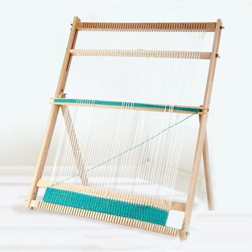 Gihioue Webrahmen | Webrahmen für Kinder | Weaving Strickmaschine Kit - 49x64x3cm Schulwebrahmen Zum Weben Und Gestalten für Weave Board Weave Kinder Anfänger