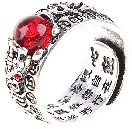 KASFDBMO PiXiu Buddhistisches Herz Sutra Shui Öffnung Einstellbares Amulett für Reichtum Glück für, Siehe Abbildung