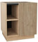 Bimossa Gaia Nightstand - Modern Nightstand with Storage, 47cm Chic Bedside Table with Striped Cabinet Door and Shelves