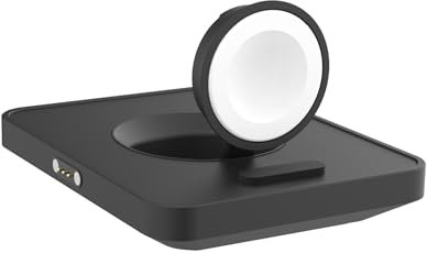 Mous - Soporte de cargador para Apple Watch, fabricado con tecnología oficial de Apple Watch, color negro mate