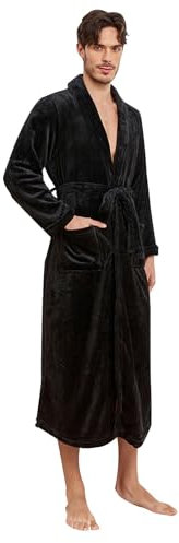Vestaglia Uomo Pile Invernale Vestaglia Con Cintura Taglie Forti Pesante Accappatoio Peluche Manica Lunga Caldo Kimono Pigiama Leggero Curvy Vestaglia Da Notte Loungewear Per Hotel E Luxury Spa