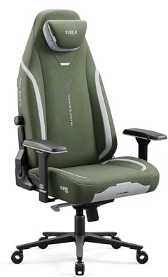 Diablo Ergonomischer Gaming Stuhl Stoff X.Eye Prime - Pc Stuhl mit Magnet-Kopfstütze - Gaming Sessel Kühlfunktion - Gaming Stuhl Ergonomisch Strapazierfähiger Stoff - Gaming Chair 140 kg