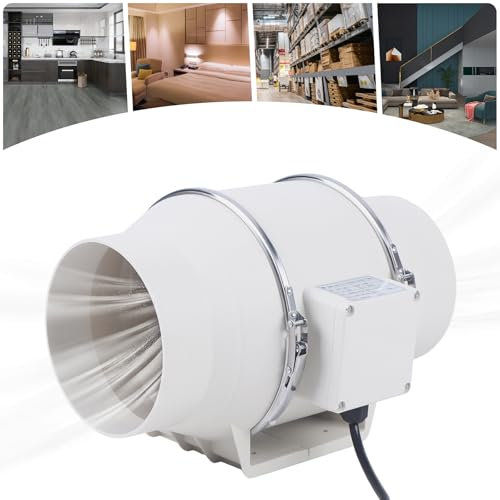 75W Auspuffrohr Ventilator Rohrlüfter Rohrventilato Inline-Abluftventilator Lüftungsventilator Hohe Qualität Abluftventilator Rohrventilator 2600r/min