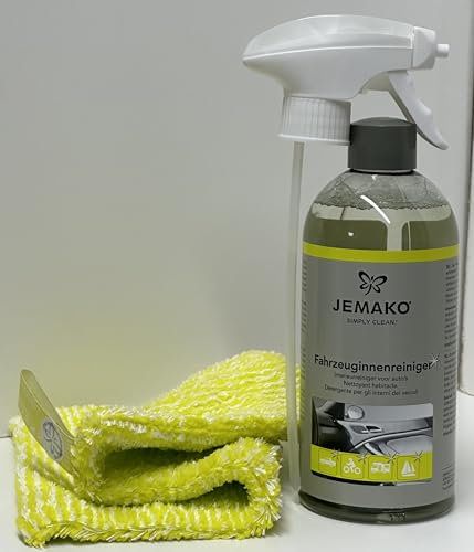 Jemako Fahrzeuginnenreiniger 500ml + Schaumpumpe + Fahrzeuginnentuch 18x24
