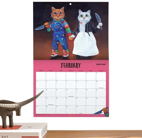 Kalender 2024 Katzen - Wandkalender verängstigte Katzen 2024 | Wandplaner