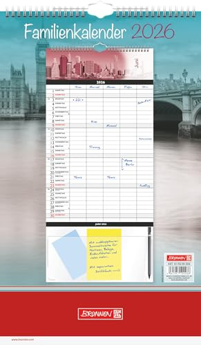 BRUNNEN Familienkalender '26 „Big City“ | 250×415 mm