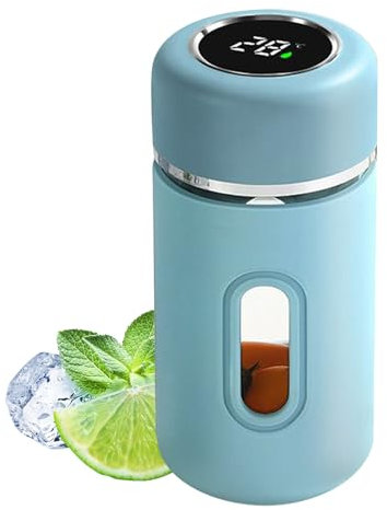 Wasserflasche - 280ml Reise Trinkflasche - Sturzsicherer Tragbarer Thermobecher Mit -Temperaturanzeige Für Restaurant Camping Picknick Home-Gym Zuhause & Unterwegs