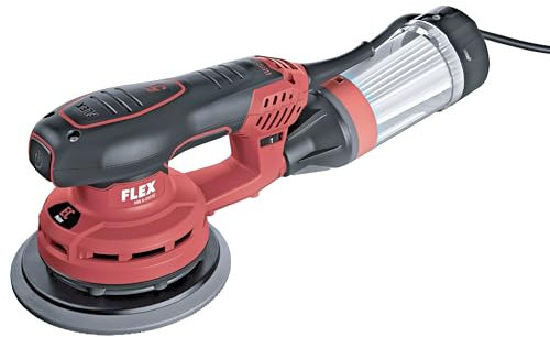 Flex - Bürstenloser Kompakter Exzenterschleifer - Vibrationsarm - 150 mm, Schwingschleifer mit Drehzahlregelung, integrierter Staubabsaugung, schlagfester Filter - 400 W - 4000-10000 U/min