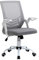 Vinsetto Sedia da Ufficio Ergonomica con Supporto Lombare, Braccioli Pieghevoli, Sedia da Scrivania Girevole in Rete Traspirante con Schienale Reclinabile e Altezza Regolabile, Capacità 120kg, Grigia