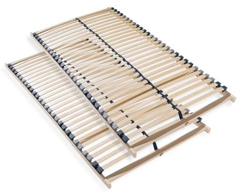 Sleepneo Lattenrost 180x200, Ergonomischer 7-Zonen-Lattenrost aus Buchenholz, 28 Latten, Selbstmontage, hohe Traglast bis 150Kg