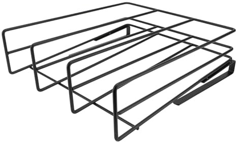 HUSHUI Hanging Chopping Board Rack Carbon Steel Under Cabinet Storage Shelf Chopping Board Holder Organizer for Kitchen Pot Lids