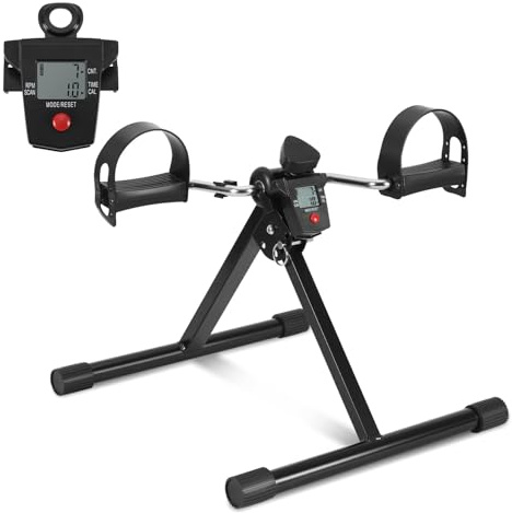 Sonnewelt Heimtrainer, Mini-Heimtrainer mit LCD-Monitor, Pedaltrainer für Ausdauertraining, Arm- und Beintrainer, Einstellbarer Widerstand, Bewegungstraining Fitnessgerät für Zuhause Büro