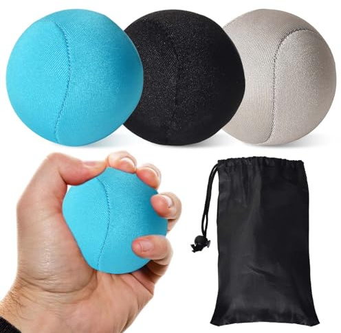 Griffstärke Ball Handtrainer, 3 Stück Massageball Handtrainer, Griffbälle Klettern Ball Hand Trainingsgerä Antistressbälle zur Kräftigung von Hand und Finger, Druckentlastung