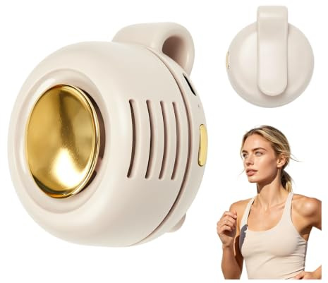 Encuryna Ventilador pequeño portátil recargable por USB, refrigeración de 360 °, diseño de clip portátil, adecuado para viajes y al aire libre, mini ventilador silencioso