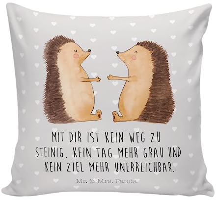 Mr. & Mrs. Panda Sofakissen Igel Liebe - Geschenk, Hochzeitstag, Couchkissen, Heiraten, Jahrestag, Partner, Verlobung, Freundin, Liebesgeschenk,