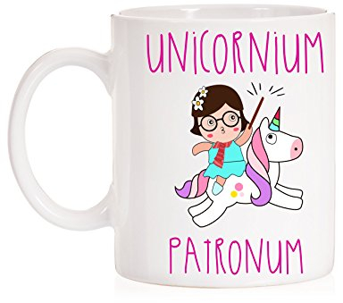 MardeTé Taza Unicornium Patronum. Taza Unicornio Divertido de Magia para Regalo. Expresso Patronum