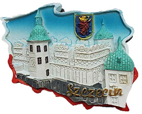3D-Kühlschrankmagnet, Szczecin Polen, Souvenir, Geschenk, Heim- und Küchendekoration, magnetischer Aufkleber, Szczecin Polen Kühlschrankmagnet