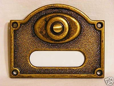 arterameferro Campanello Pulsantiera Porta Ingresso Casa in Ottone Un Pulsante