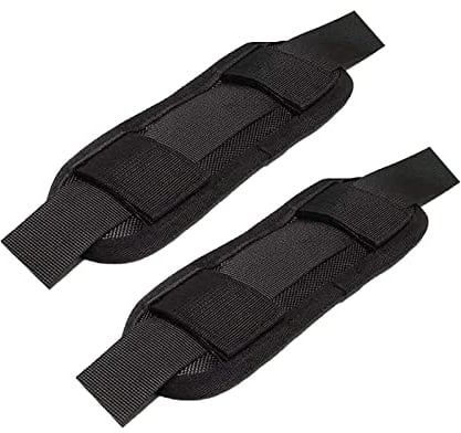 KEQKEV Detachable Shoulder Strap Bag Shoulder Pad Rifle Sling Pad for Backpack, Camera, Laptop, Messenger, Guitar (2 Pack), Stylea Black 2