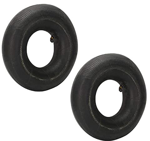 Holdfiturn 2 Pcs Wheelbarrow Inner Tube 4.10/3.50-4 Bent Valve Trolleys Pneumatic Tires for Trolleys Garden Cars Trucks Wheelbarrow Kart