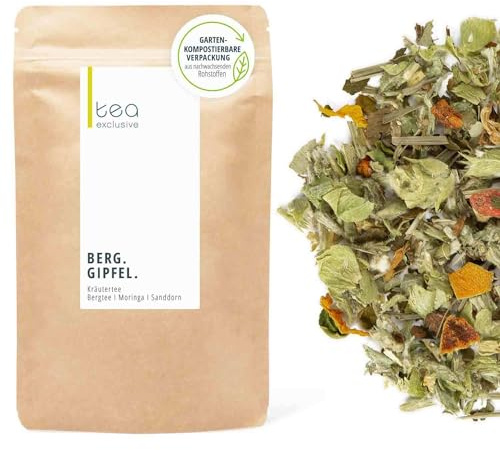 Berggipfel, Premium Kräutertee, echter Griechischer Bergtee mit Moringa und Orange, 100g loser Tee - tea exclusive