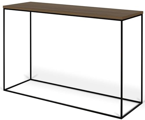Symbiosis Gerda, Console, Noyer et pieds métal noir, 120x40x76 cm