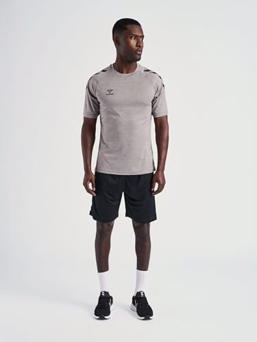 hummel T-Shirt Weiß grau, L Herren