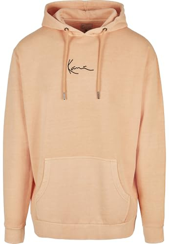 Karl Kani Herren KM214-075-1 Small Signature Washed Hoodie Light orange