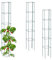 Relaxdays Rankhilfe, 3er Set, H x B x T: 150 x 20 x 20 cm, Blumen & Nutzpflanzen, Metall, Faltbare Pflanzenstütze, grün