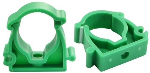 sourcing map Rohrschellen, 20 mm Durchmesser, PPR Wasserschlaucharmaturen, Rohrhalter mit Schloss für Wasserversorgung, Grün, 12 Stück