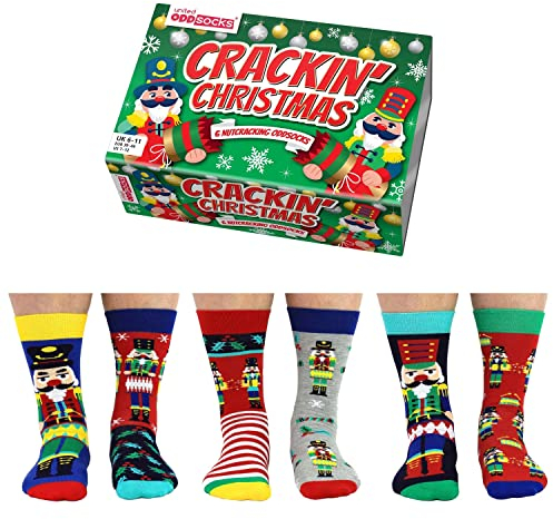 Cracking Christmas Nussknacker Oddsocks Socken in 39-46 im 6er Set - Strumpf