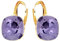 Square Stupendi orecchini con comoda chiusura realizzati in argento sterlina 925 placcati con oro a 24 carati regalo per la Festa della Mamma, compleanni, onomastici o anniversari (Tanzanite)