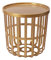 BranQ - Home essential, Designer-, funktionaler und moderner Kaffeetisch Zen, aus hochwertigem BPA-freiem ABS-Kunststoff, mit abnehmbarem Bezug, Gold