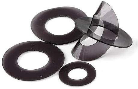 SeroNi 30 Stück Weich-PVC-Dichtung M2M2,5 M3M4 M5 M6 M8 M10 PVC-Unterlegscheiben Ring Isolierende Elastizität Schwarz Ultradünne flache weiche Unterlegscheiben for Schrauben Bolzen gasket(M3x8x0.5mm)