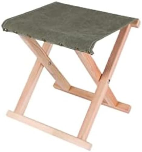 Klappbarer Tragbarer Hocker, Outdoor-Angelhocker, Holzhocker Für Erwachsene, Tragbarer Segeltuchstuhl Für Zuhause, Wohnzimmer, Schlafzimmer Im Freien,Grün,Picturesque234