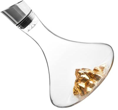 MAGICLULU 1 Pc Caraffa Iceberg Portabicchieri da caffè Bevanda Decanter da Servizio Decanter per Liquori Respiro del Vino Decanter Ossigenatore per Vino Whisky Cristallo Palmare