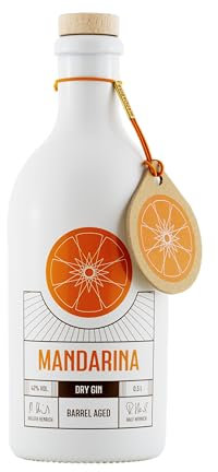 Mandarina Barrel Aged Gin 42% Vol. 0,5l | im Kastanienfass gereift mit 11 Botanicals wie Mandarine, Orange, Limette, Wacholder... handcrafted Citrus Gin