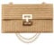 YOUSIS Pochette en paille tissée pour femme - Pour l'été, la plage, le mariage, abricot, Taille unique