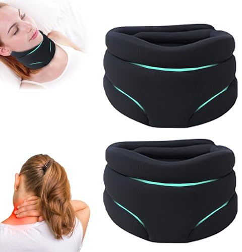 2 Stück Nackenstütze,Snooze Nackenstütze Gegen Schnarchen Halskrause Neuleben, Schlafhilfe Nackenstütze,Neck Support Sleep Good Nackenkissen Nackenbuckel Weg Witwenbuckel Korrektur,Halskrause Mensch