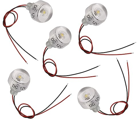 Tbest 5 Stücke Led In Brunnen Licht Dc 12 V 1 Watt Mini Embedded Spotlight Led Deck Lampe Für Schrank Decke Treppe Landschaft Strahler Innenbeleuchtung