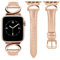 TOYOUTHS Lederarmband kompatibel mit Apple Watch Armband 41mm 40mm 38mm 42mm Damen, Schlank Elegant Dressy Armbänder mit C-förmiger Schnalle für iWatch 10/9/8/7/SE/6/5/4/3/2/1, Rose Gold/Rose Gold