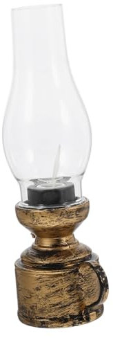 PRETYZOOM Petroleumlampe Im Retro-stil Tischdekoration Vintage-tischlampe Batteriebetriebene Nachahmung Von Petroleumlaterne Für Den Innenbereich